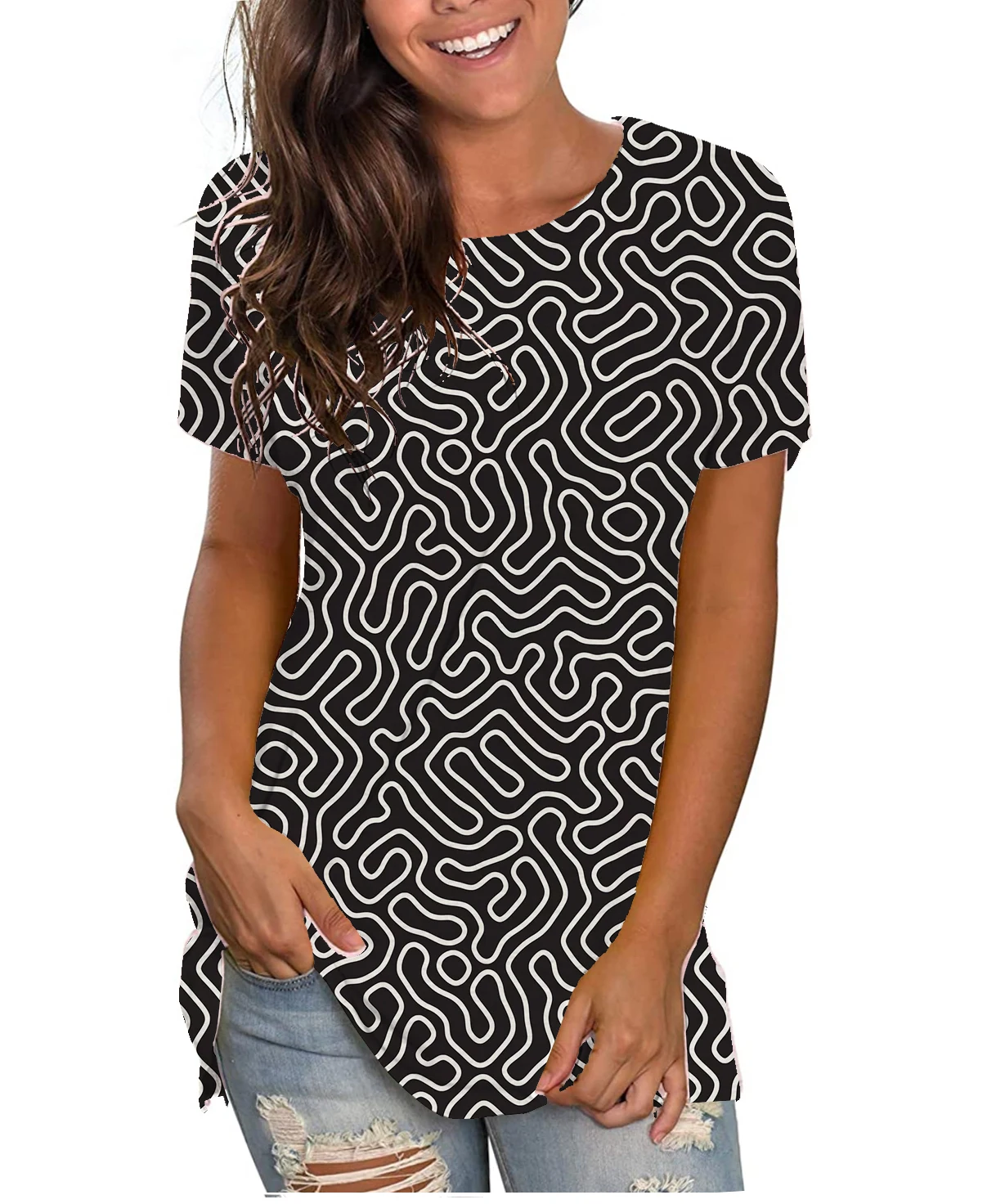 

Summer Shirt Women Fashion Comfy Leopard Grainprint Short Sleeve Round Neck T-Shirt Casual Streetwear Oversize Female Top Shirts