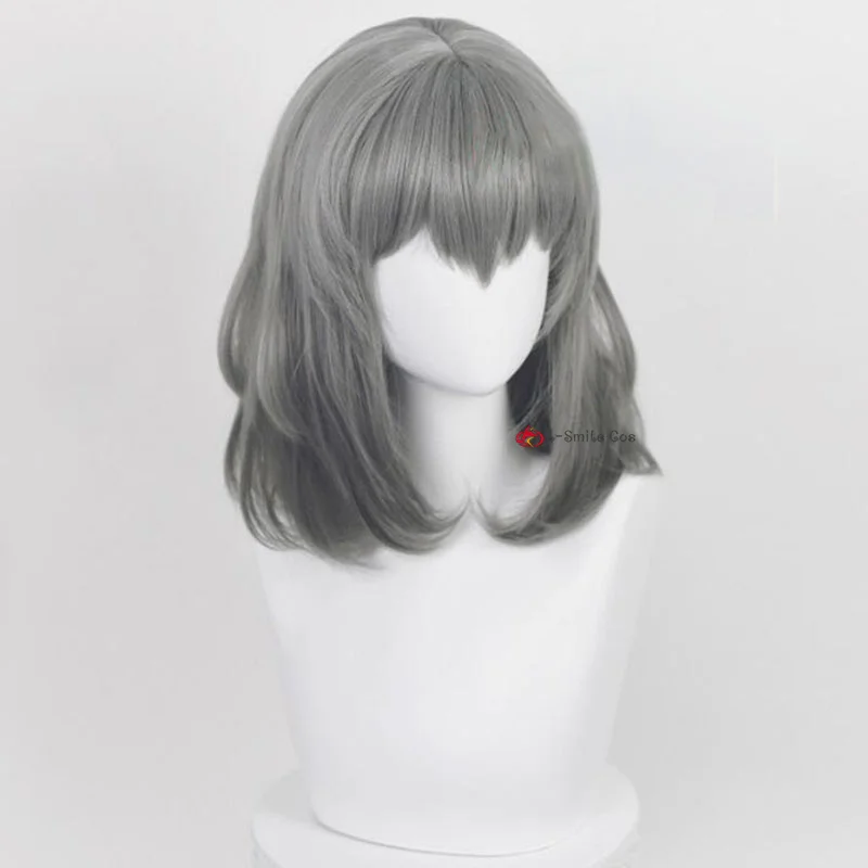 Game FGO Fate/Grand Order Oberon Grey Short Cosplay Wig Heat Resistant Synthetic Hair Woman And Man Role Play Wigs |