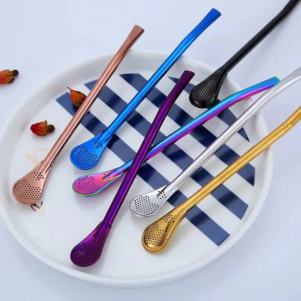 Экологичная соломинка из нержавеющей стали многоразовый фильтр для чая