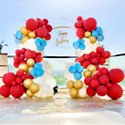 Набор латексных воздушных шаров, 132 шт., украшения для гавайской тематической вечеринки, украшения для детского дня рождения, праздника для будущей мамы, золотой, хромированный воздушный шар, подарок