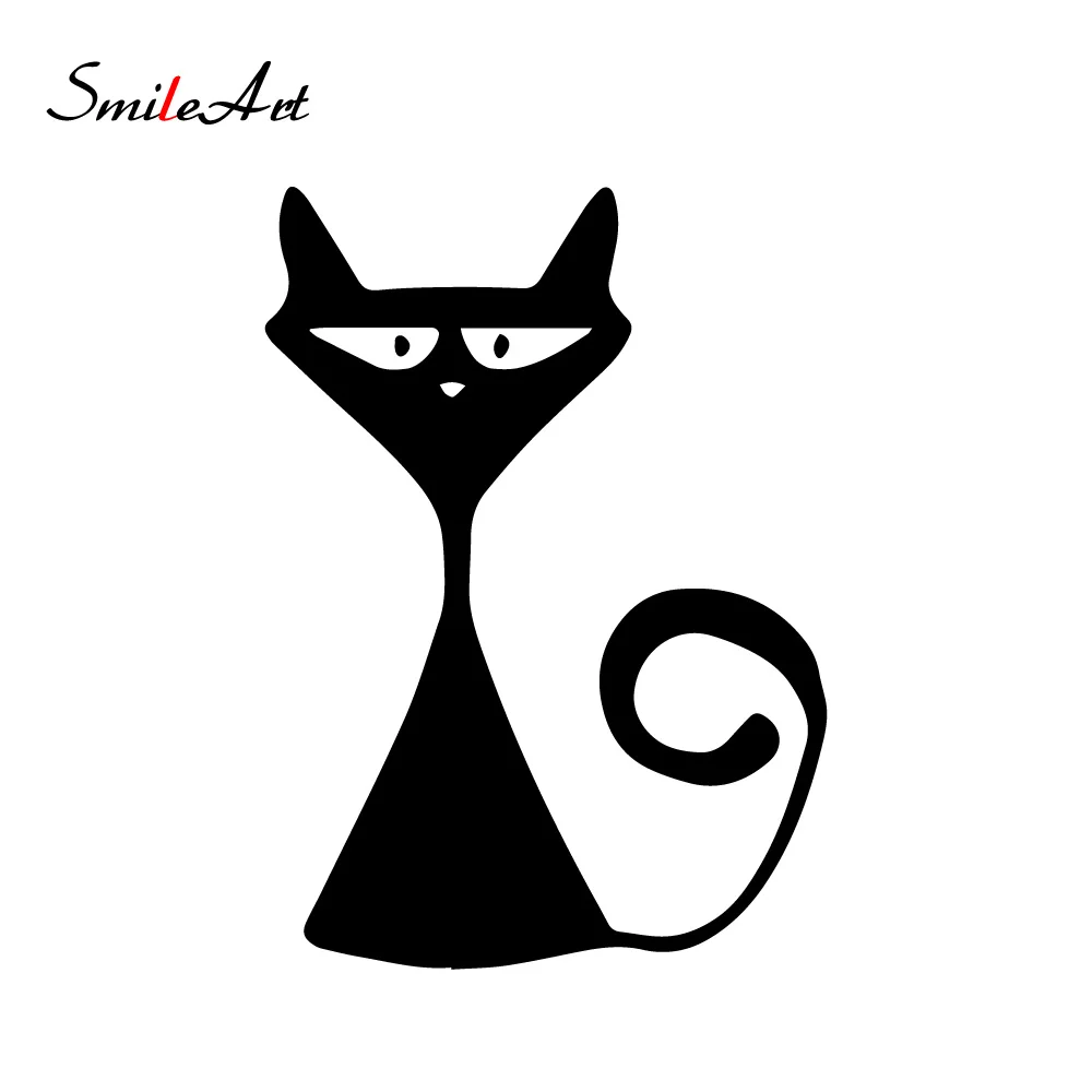 Мультяшный автомобильный стикер Кот Виниловая пленка для автомобиля Стайлинг