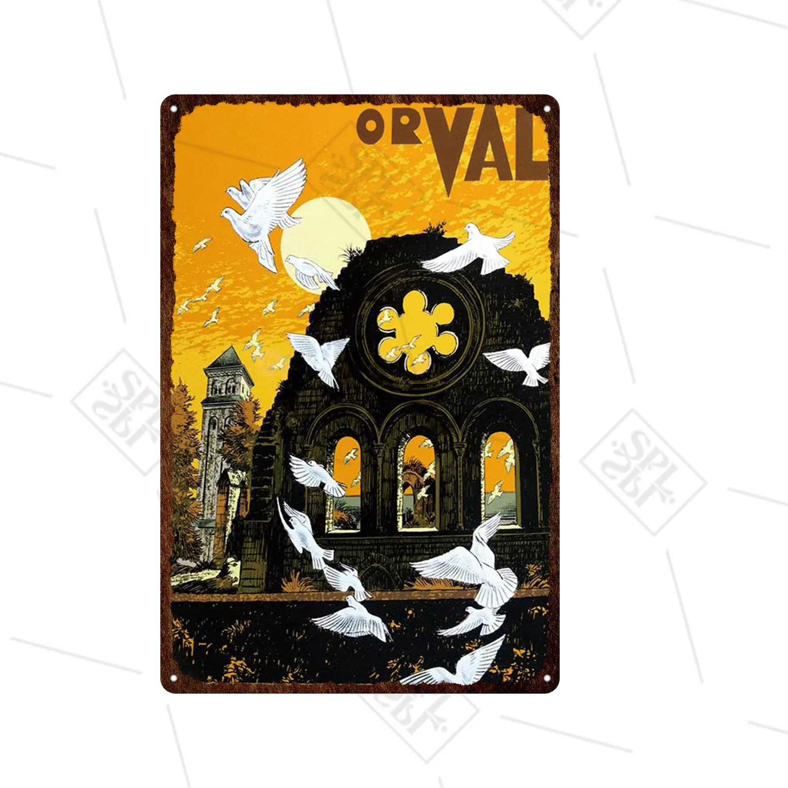 Пивной бренд ORVAL портрет винтажный металлический знак настенная наклейка для