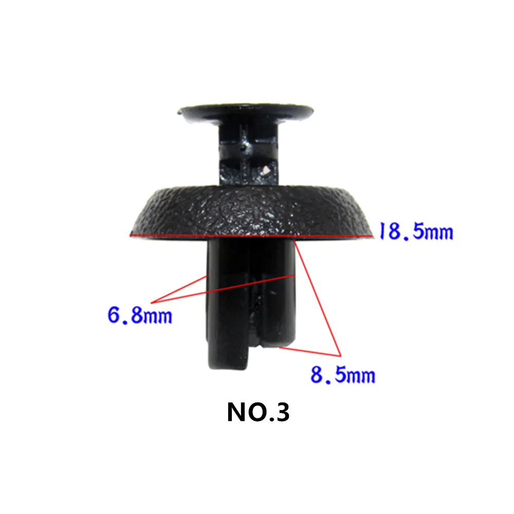 10pcs number 3 Автоматическое пластиковое крепление клипса для Toyota Crown eiz Overbearing Land Cruiser Prado RAV4 крыло с заклепками - Название цвета: 10pcs number 3