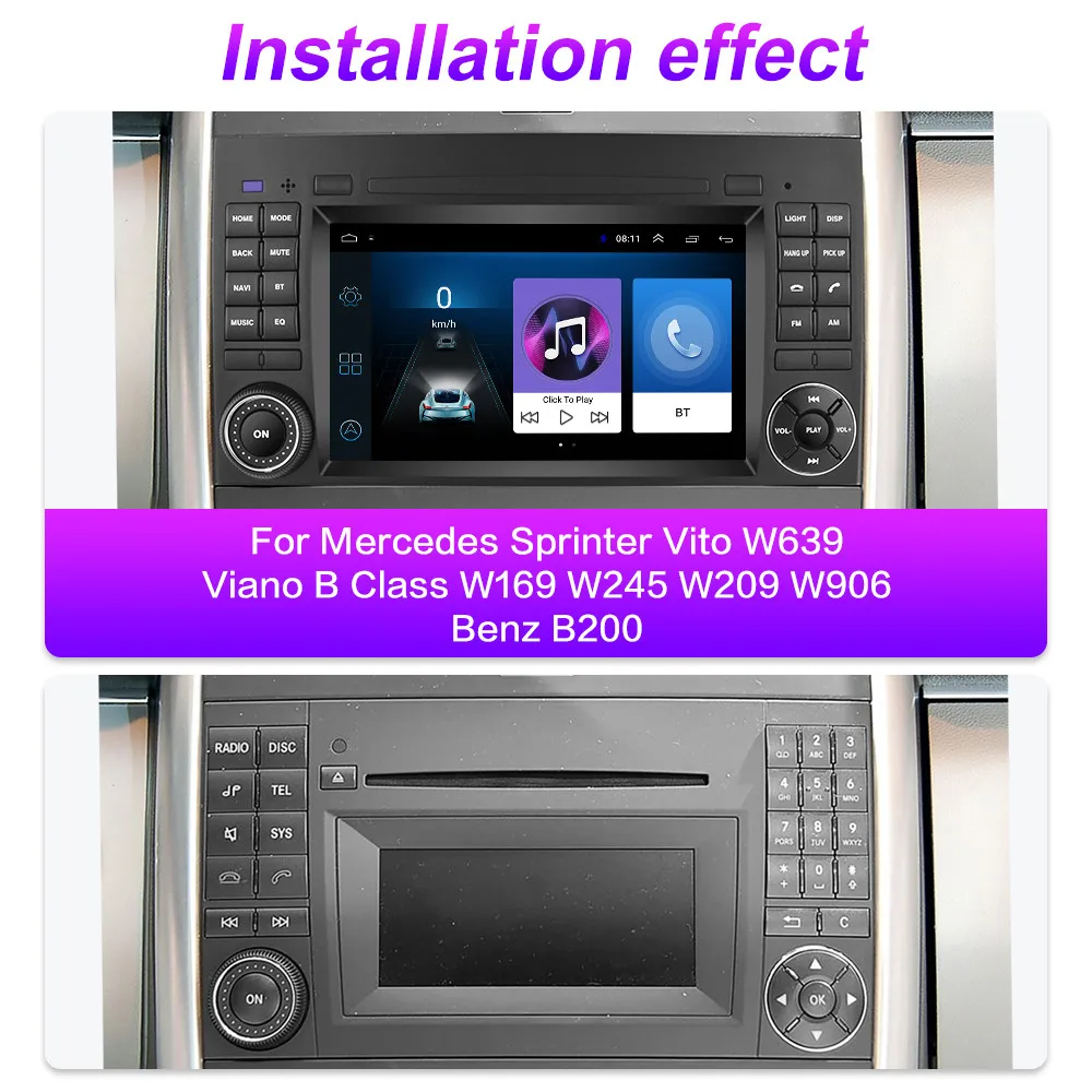 For Mercedes Benz B200 A B Class W169 W245 Viano Vito W639 Sprinter W906 Android Car radio Multimedia Player audio video player |