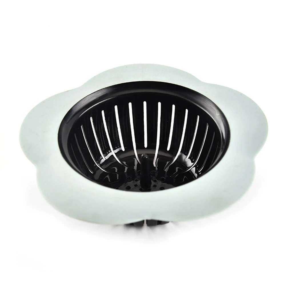 

Sink Colander Shower Drain Tools Flower Shaped Sink Strainer Sink Drains Silicone TPR Sewer Hair Filter With Cover