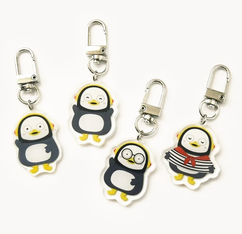 Южная Корея Pengsoo Пингвин Фигурки игрушки милые куклы животное пластиковый брелок