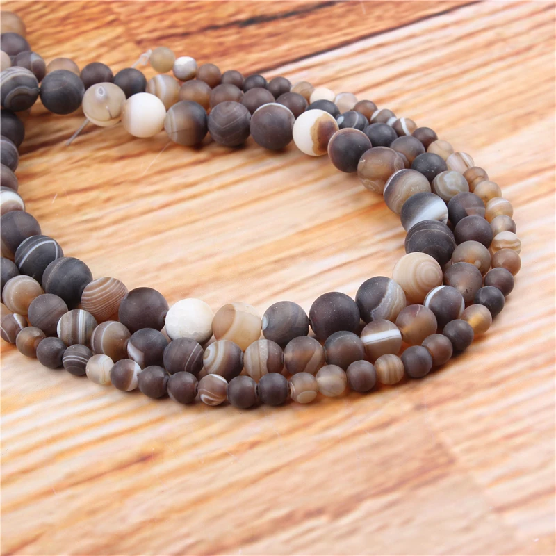 

4/6/8/10/12mm Coffee Agate Natural Stone Beads Loose Stone Round Beads For DIY Jewelry Bracelet Necklace Make