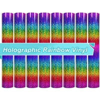 permanent adhesive vinyl rainbow holographic vinyl paper for decals and craft cutters 12x12 yx 3