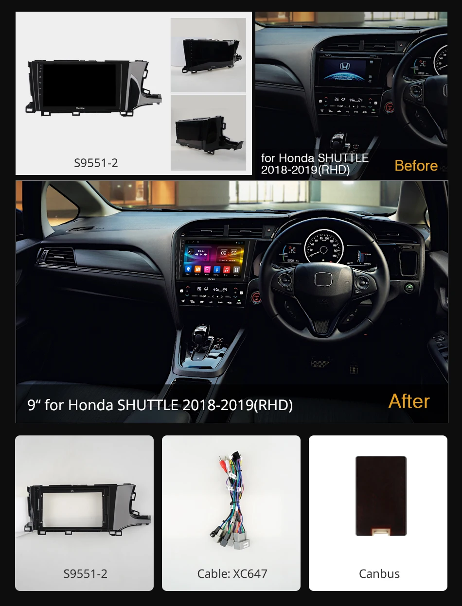 Ownice для Honda SHUTTLE RHD k3 k5 k6 Автомобильный gps Радио Android 9,0 Восьмиядерный DSP SPDIF 4G LTE 360 Panorama автомобильный dvd-плеер