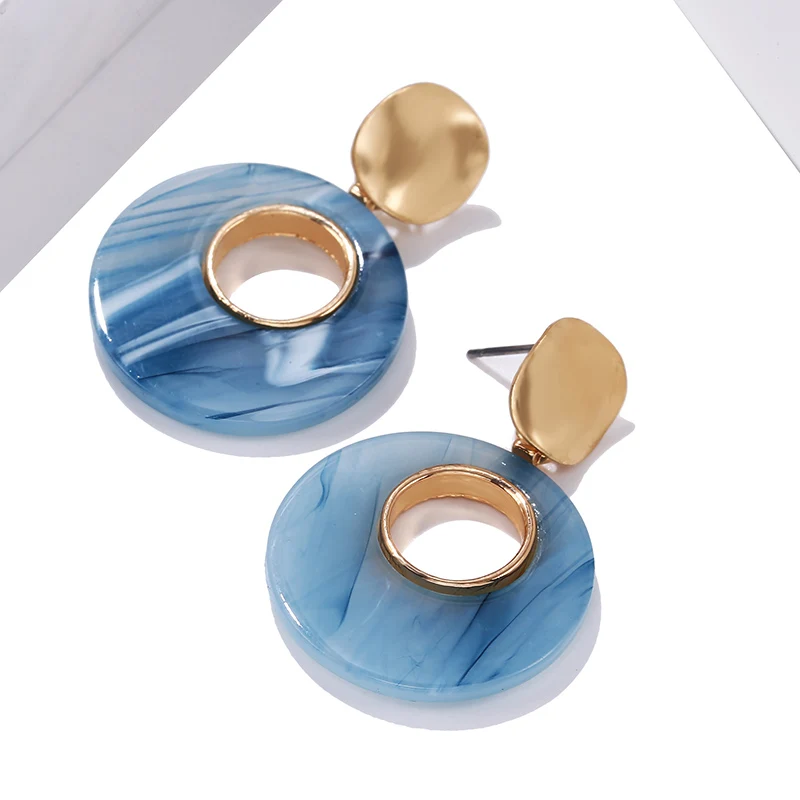 2019 большие массивные серьги для женщин акриловая смола ручная работа ацетат