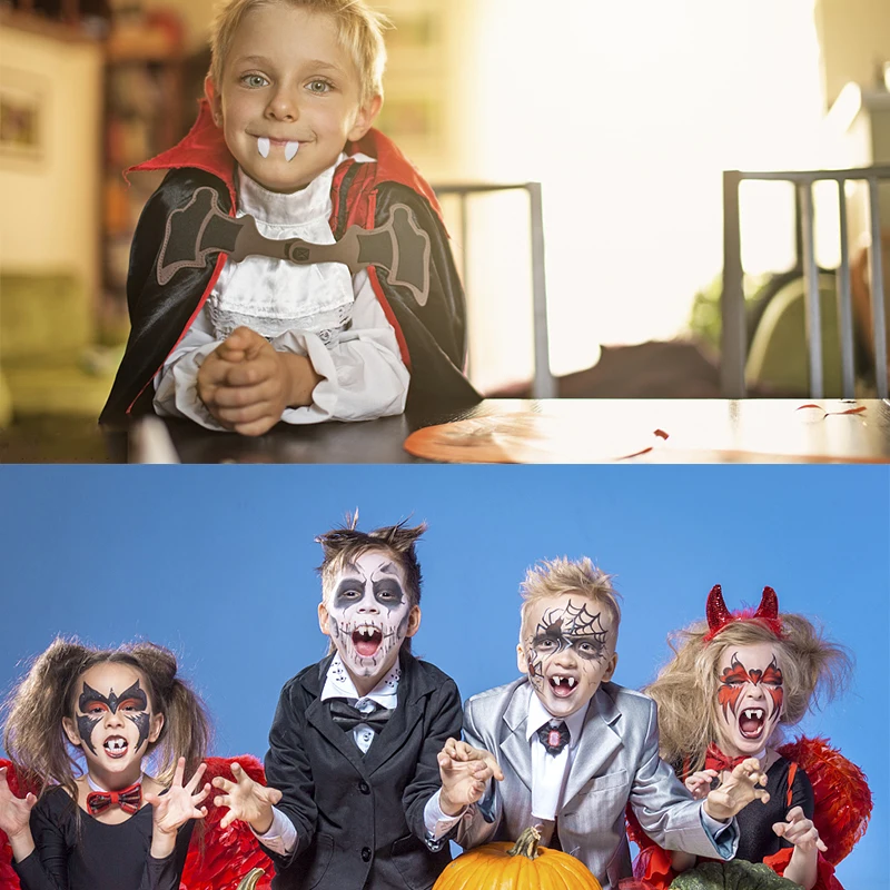 1 пара Хэллоуин зубы вампира дьявола зомби зуб с стоматологическим маскарадом