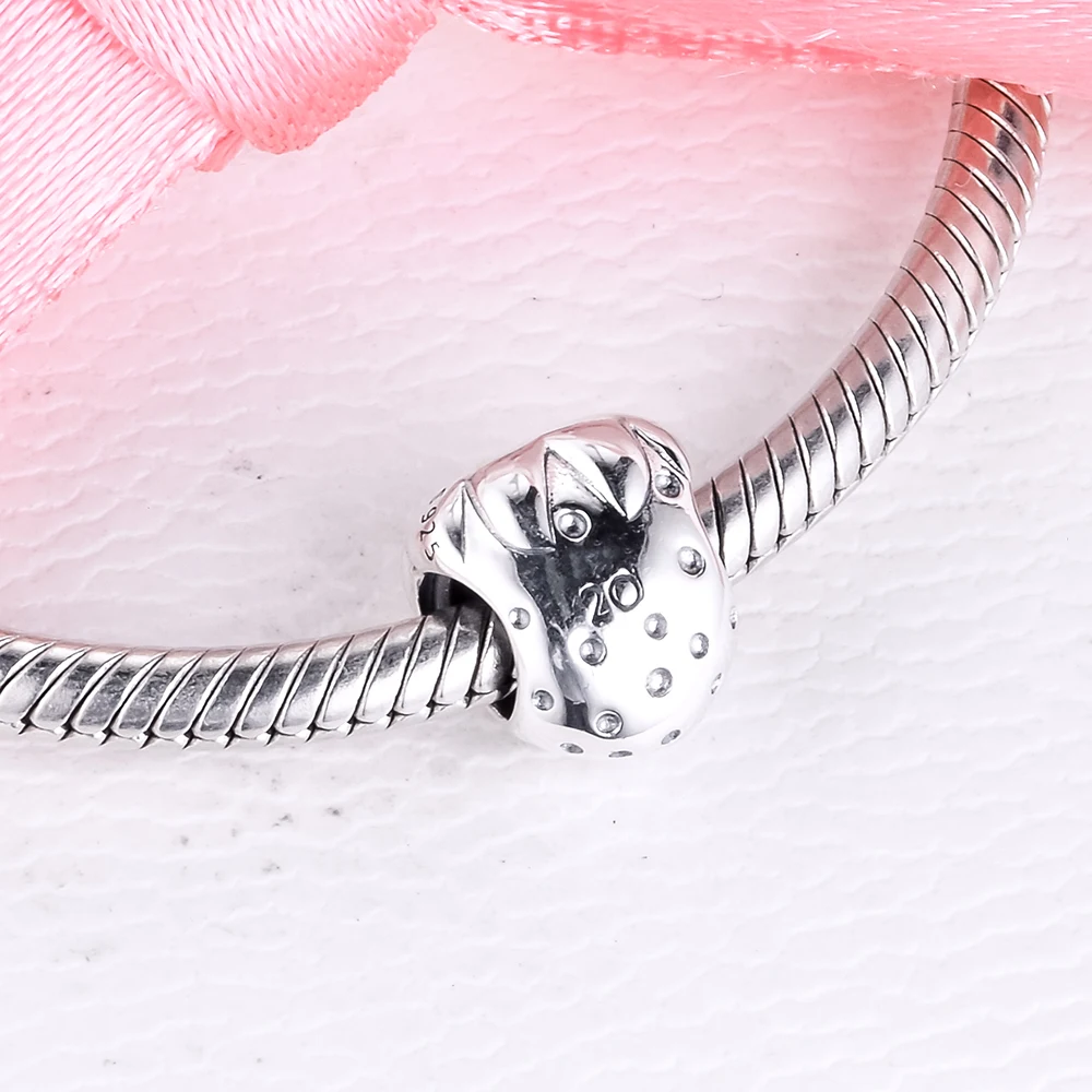 

Fits For 925 Silver Bracelets 20th anniversary Strawberry Woman DIY Beads For Jewelry Making Summer Ocean Sterling Silver Charms