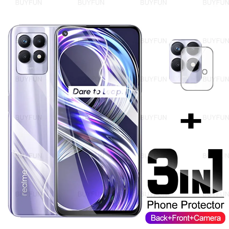 

Гидрогелевая пленка 3 в 1 для объектива камеры Realme 8i 6,6 дюймов HD Передняя + Задняя Защита экрана для Realme realmy 8i защитная пленка