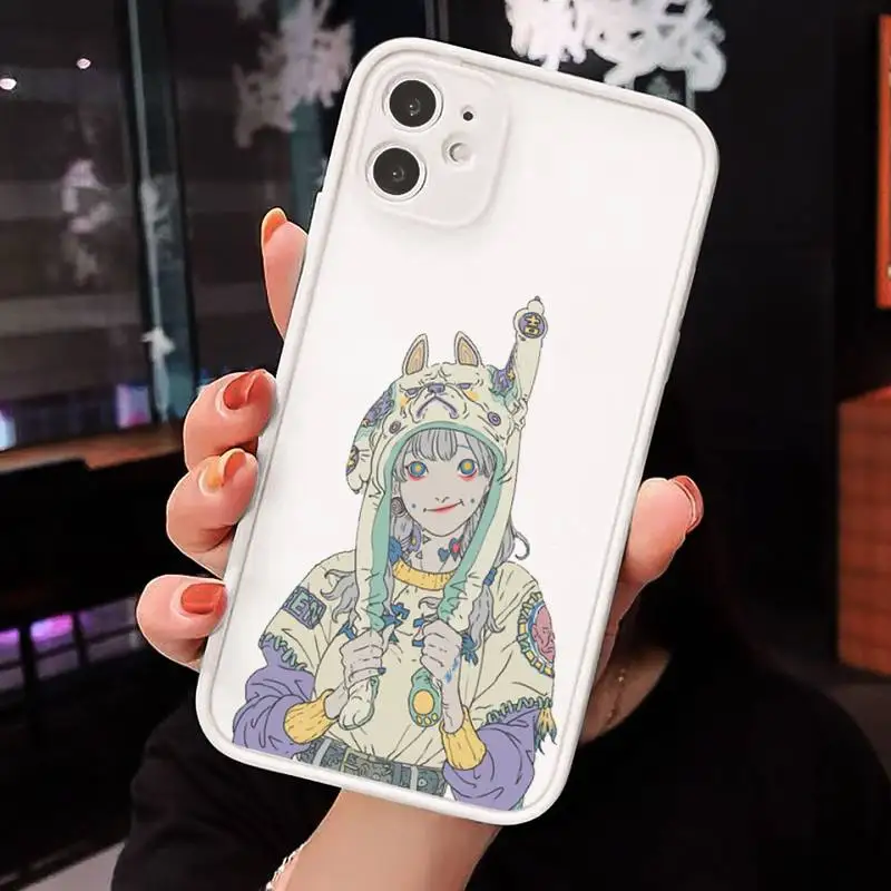 

ghost punk of Malaysian illustrator Zeen Chin Phone Cases Matte Transparent for iPhone 7 8 11 12 s mini pro X XS XR MAX Plus