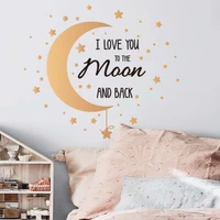 romantic moon stars wall stickers for bedroom living room wall decor removable vinyl pvc wall decals sticker on wall home decor