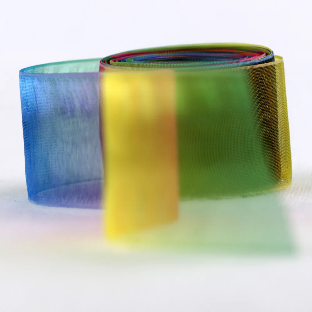 5 ярдов прозрачная лента из снежной пряжи с радужным градиентом украшение для