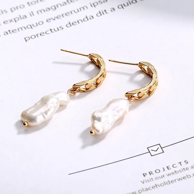 Женские серьги-гвоздики в стиле барокко из серебра 925 пробы | Украшения и