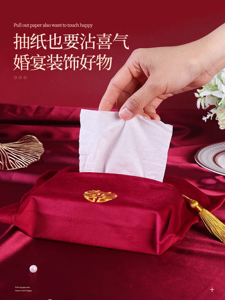 Свадебная бумажная коробка с надписью happy word тканевая бархатная салфетка