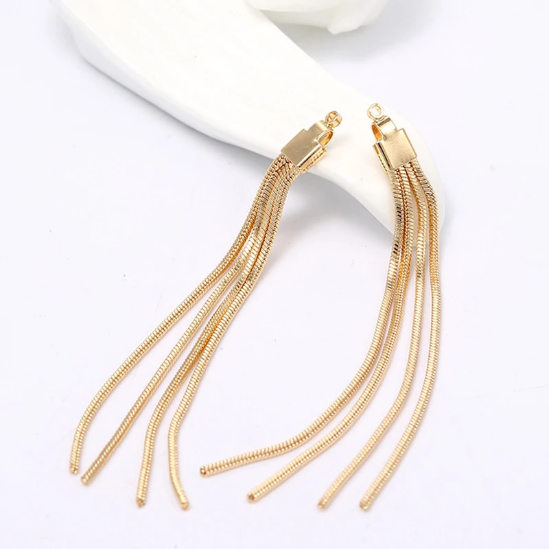 

Hobbyworker 65mm Hot Sale with Minimalist Jewelry Custom Earring Tassel Line For Women Earring Components A0073