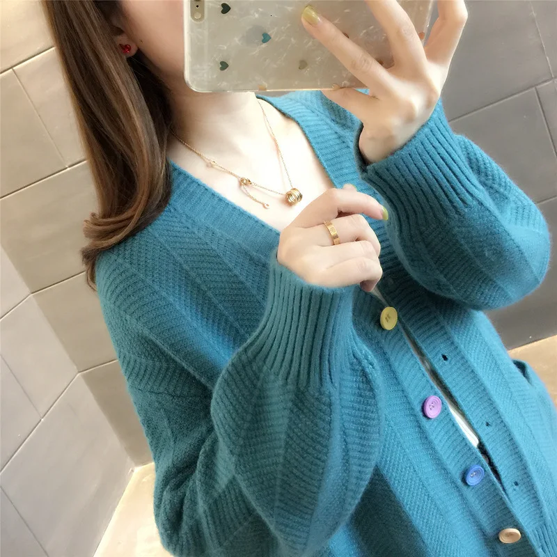 

2019 Autumn Winter New Women Long Sleeve Solid Loose Knitting Cardigan Sweaters Casual Pocket Outwear Coat Cardigans