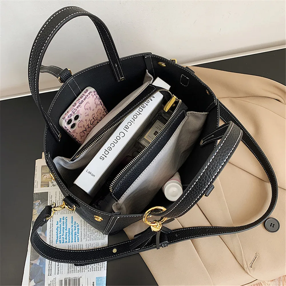 

Fashion Tassel Design Women's Handbag 2021 New Ladies Genuine Leather Crossbody Bags Casual Multifunctional Women Shoulder Bags