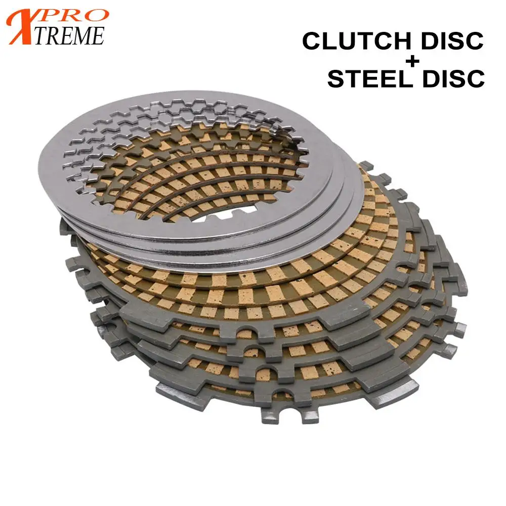 

Motocycle Engine Clutch Plates Steel Disc Set For Yamaha TMAX 500 T-Max500 2003 2004 2005 2006 2007 2008 2009 2010 2011
