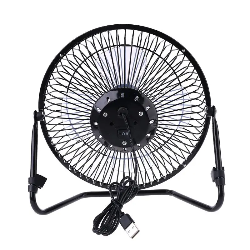 

Solar Panel Powered / USB Charging Iron Fan 8" Cooling Air Fans For Outdoor Traveling Fishing Home Office Dropshipping