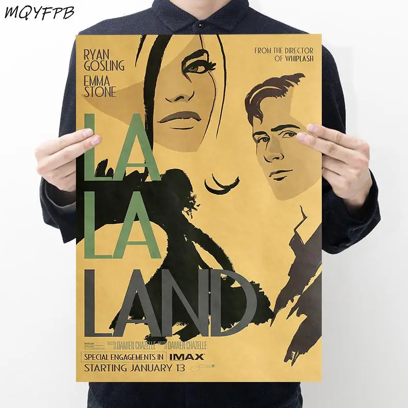 

Novel La La Land Movie Kraft Paper Poster Home Room Bedroom Wall Decoration Painting Core 50.5x35cm