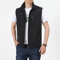 spring autumn mens vests water resistant multipockets fishing hiking outdoor waistcoat cardigan functional vest plus size m 6xl