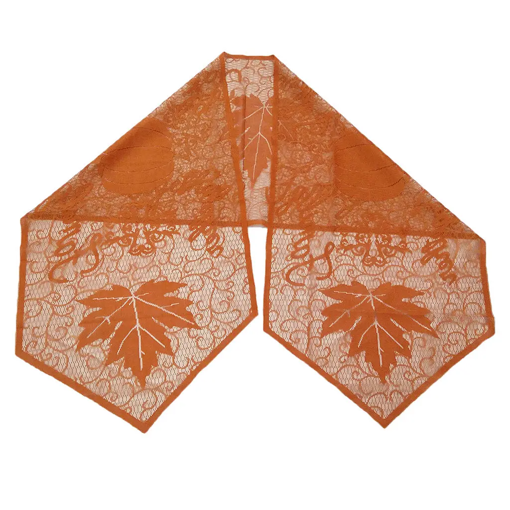 Кружевная настольная скатерть 20x80 дюймов Осенняя фотография | Дом и сад