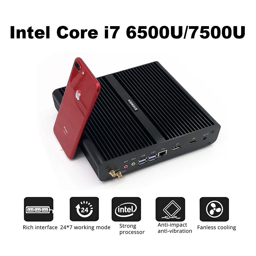 Intel тонкий клиент Core i5 6200U 7200U портативный компьютер Windows 10 pro HDMI VGA 4K HTPC i7 5500U Мини ПК