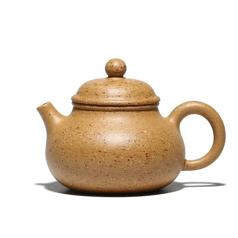 

Yixing purple clay pot Li Haiyan coarse sand five color section Rongtian pot handmade sand in rain