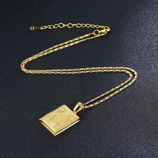 Новый Для женщин мужчин ожерелье Аллаха Кулон-фоторамка Цепочки и ожерелья