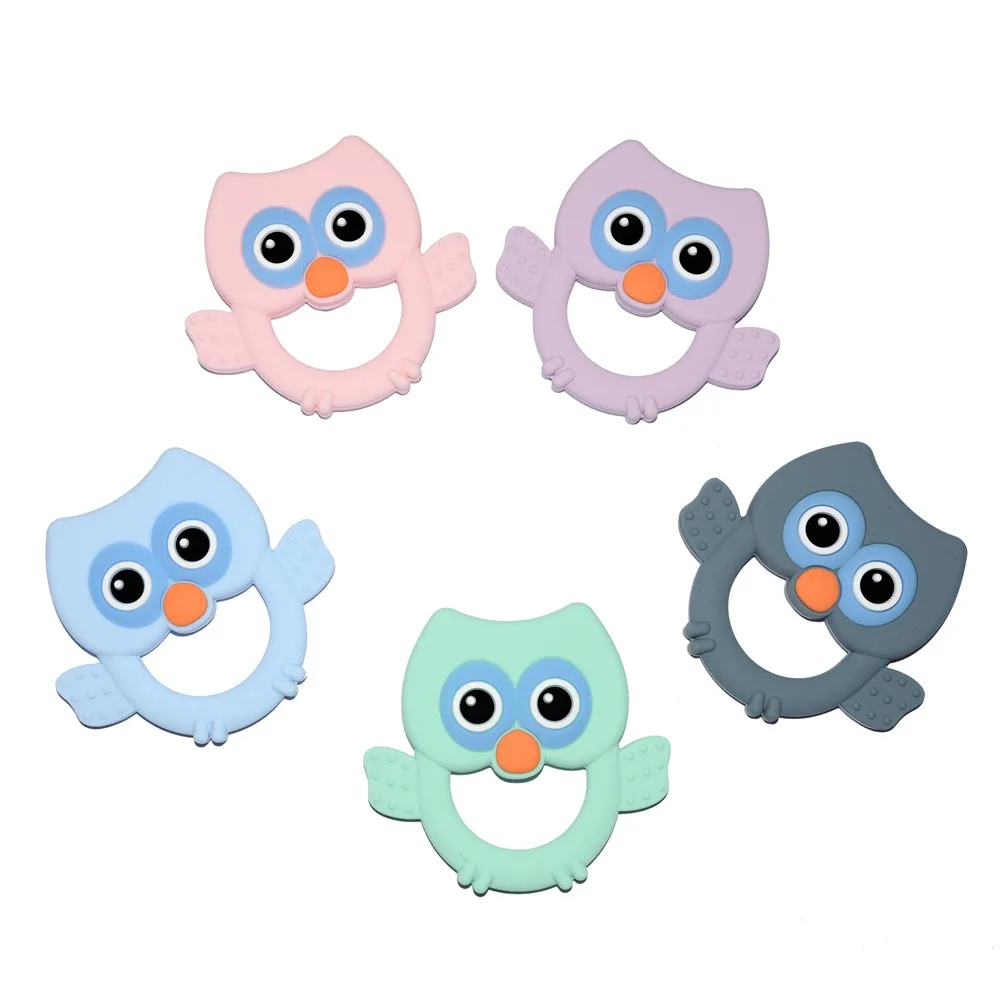 Kissteether Owl Teether Teething For Baby Infant Chewable Chewing Toys Animal Shape Clips BPA Free | Мать и ребенок