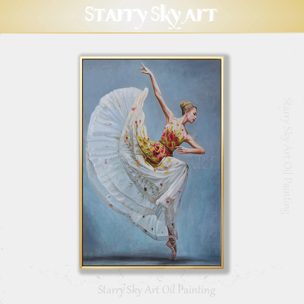 Подарочный художник ручная роспись высокое качество импрессионист балерина