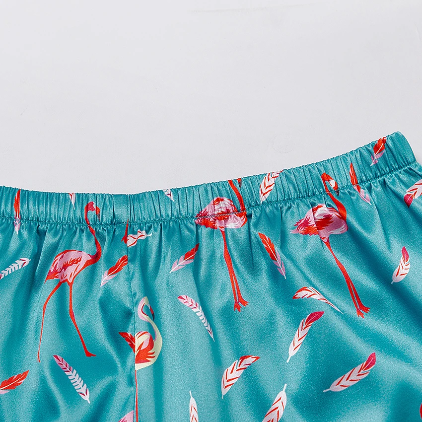 Пижамный комплект HiLoc с принтом фламинго Женский из двух предметов милая Пижама