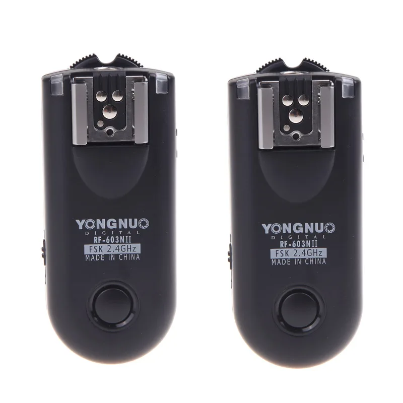 

Светодиодная лампа для видеосъемки Yongnuo RF-603N II 2,4 ГГц Беспроводной дистанционный триггер для вспышки один контакт триггер N3 для Nikon D90 D600 D5000 ...