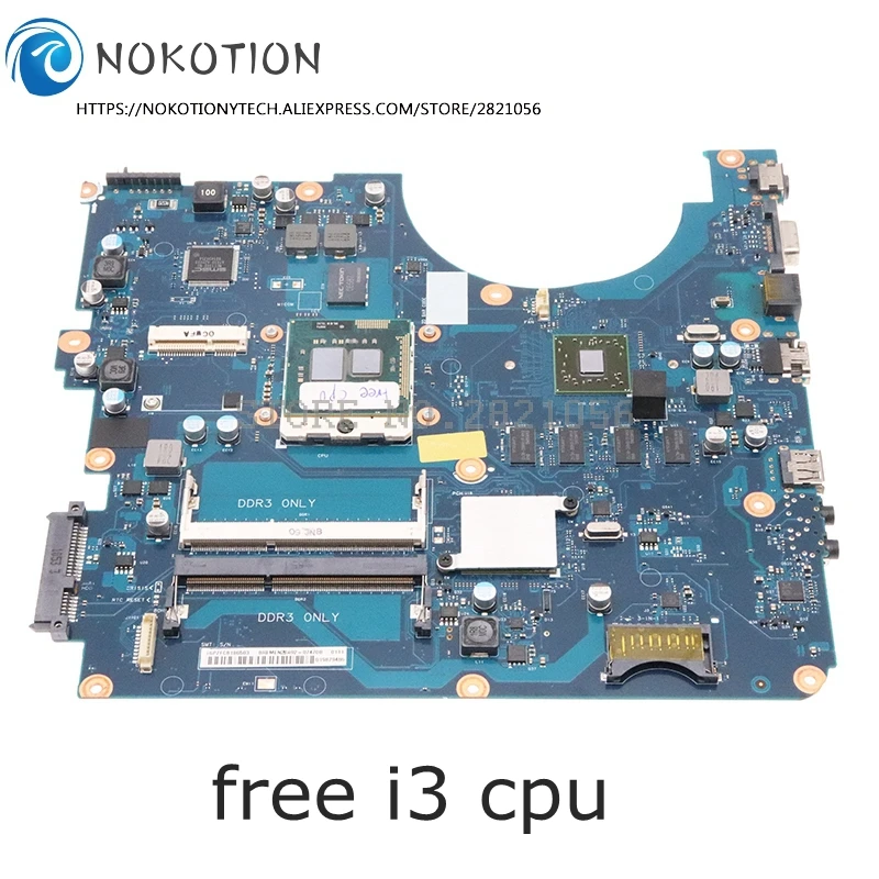 NOKOTION BA41 01352A для Samsung 01354A R540 материнская плата ноутбука HM55 DDR3 HD4500 без графики i3 cpu|hm55