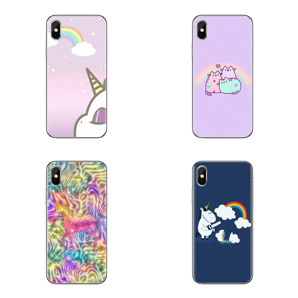 Unicorn Saw Clouds Rainbow TPU Transparent Shell Cover For Samsung Galaxy J1 J2 J3 J4 J5 J6 J7 J8 Plus 2018 Prime 2015 2016 2017 |