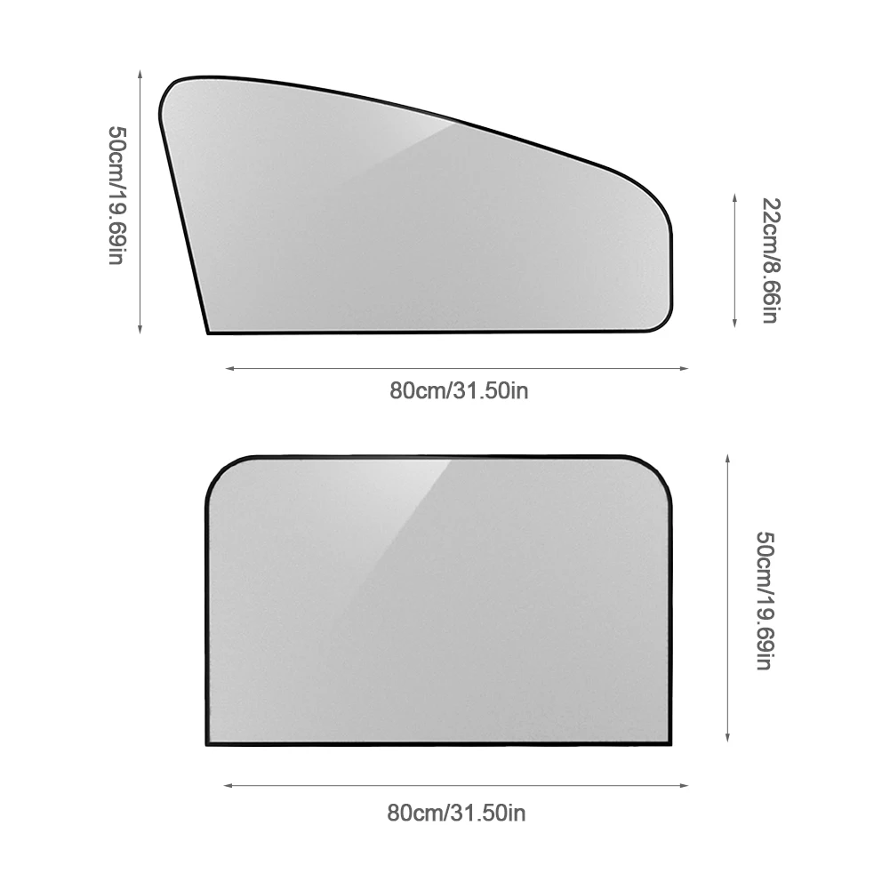 

4Pcs Magnetic Car Sun Shade Car Window Sunshade UV Protection Car Curtain Side Window Sun Visor Summer Protection Window Film