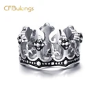 Cfbuдлинное винтажное серебряное мужское кольцо в виде короны ювелирные изделия в стиле панк хип-хоп подарок для бойфренда для верховой езды аксессуары