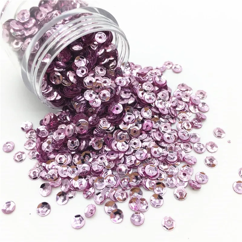 Блестки 4 мм Серебряная Нижняя чашка с блестками формы ПВХ свободная тесьма