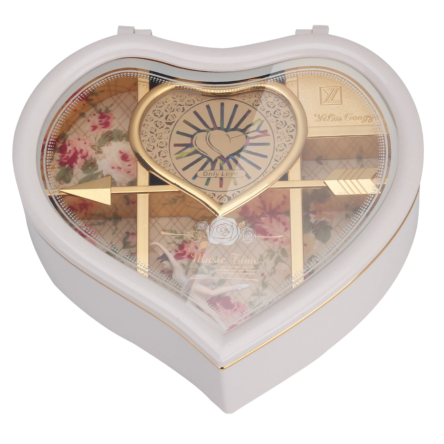 1 шт. изысканная музыкальная шкатулка вращающаяся для хранения ювелирных изделий