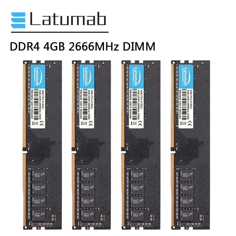 

Latumab DDR4 RAM 4GB 8GB 16GB 2666MHz Desktop Memory PC4-21300U 288Pin DIMM 1.2V Memoria RAM DDR4 Module