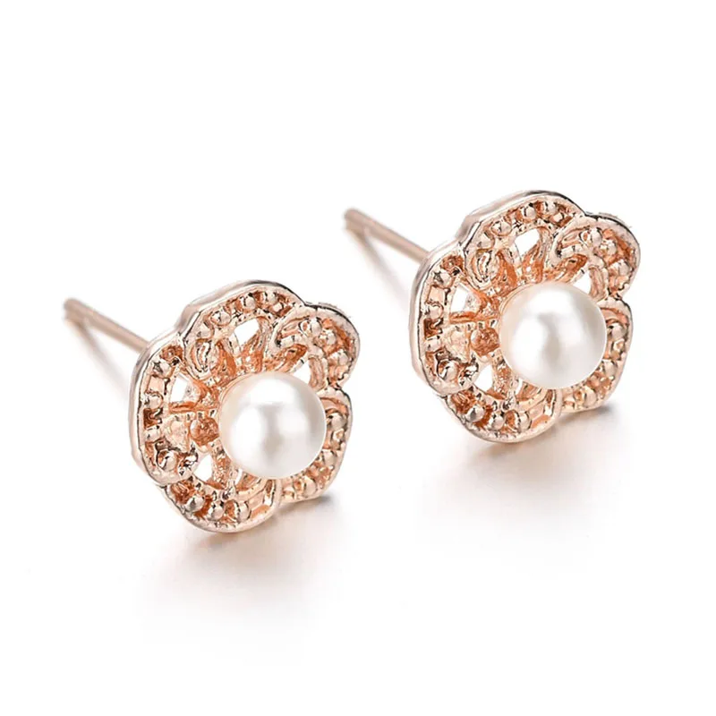 Модные серьги-гвоздики в виде цветка, милые серьги-гвоздики с геометрическим сердцем из розового золота с изображением животных, растений, усов, Микки, лучший подарок для женщин и девочек