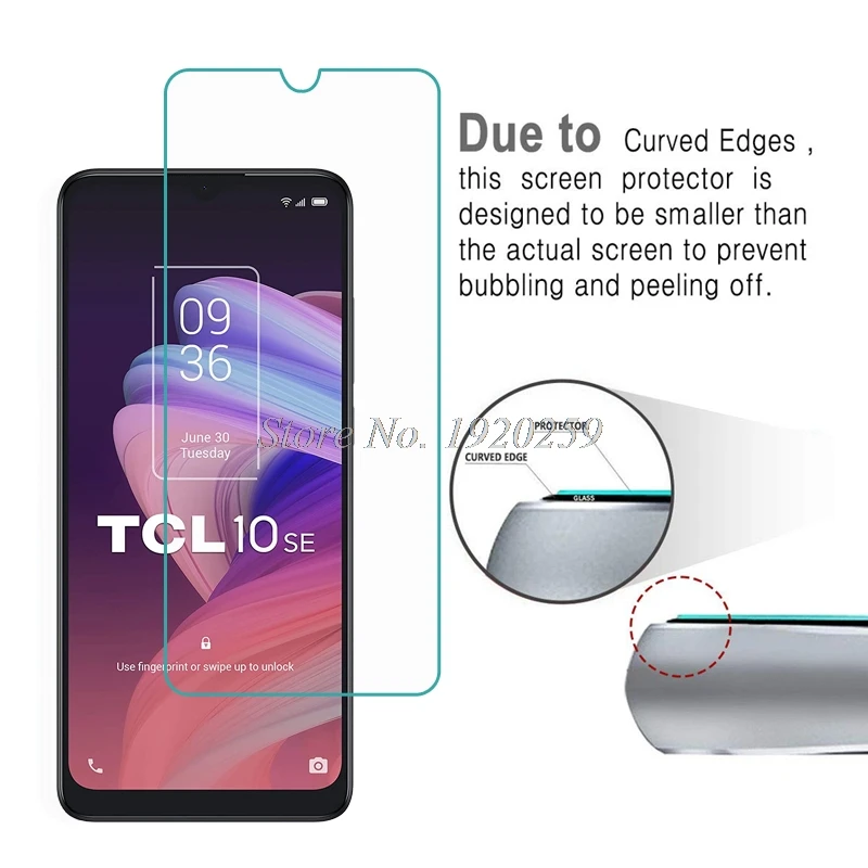 2PCS Tempered Glass for TCL 10SE 10 SE Protective Film Explosion-proof High Quality Screen Protector For TCL T766H Glass Cover