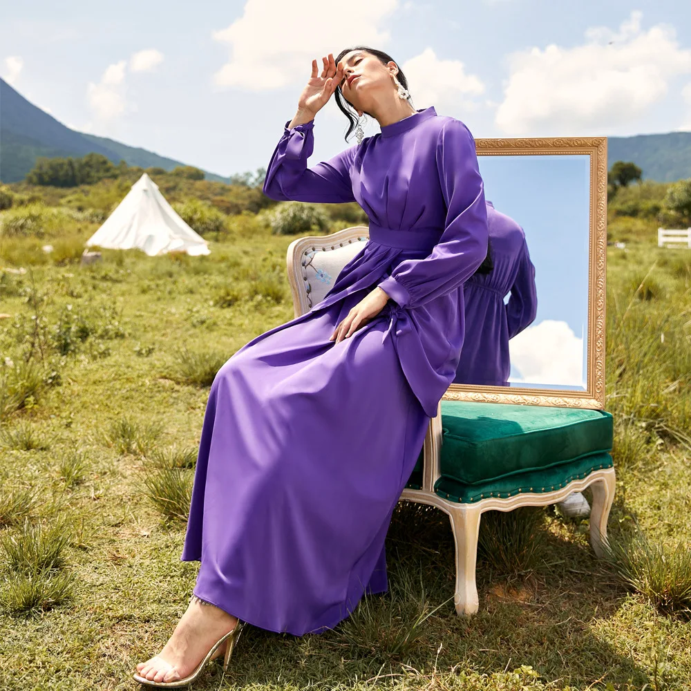 Модное платье с О образным вырезом длинным рукавом карандаш для женщин 2020