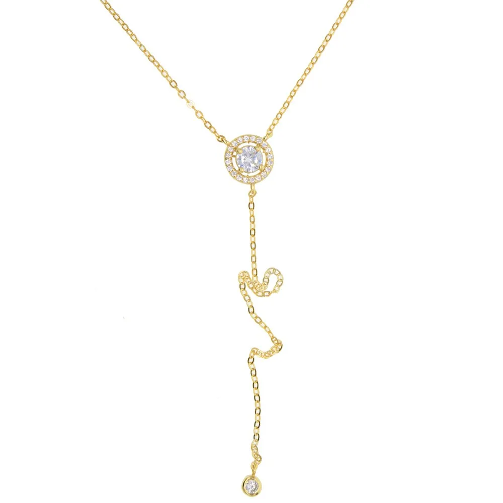 Ожерелье женское из серебра 100% пробы с фианитом|jewelry for women|y necklacejewelry jewelry |