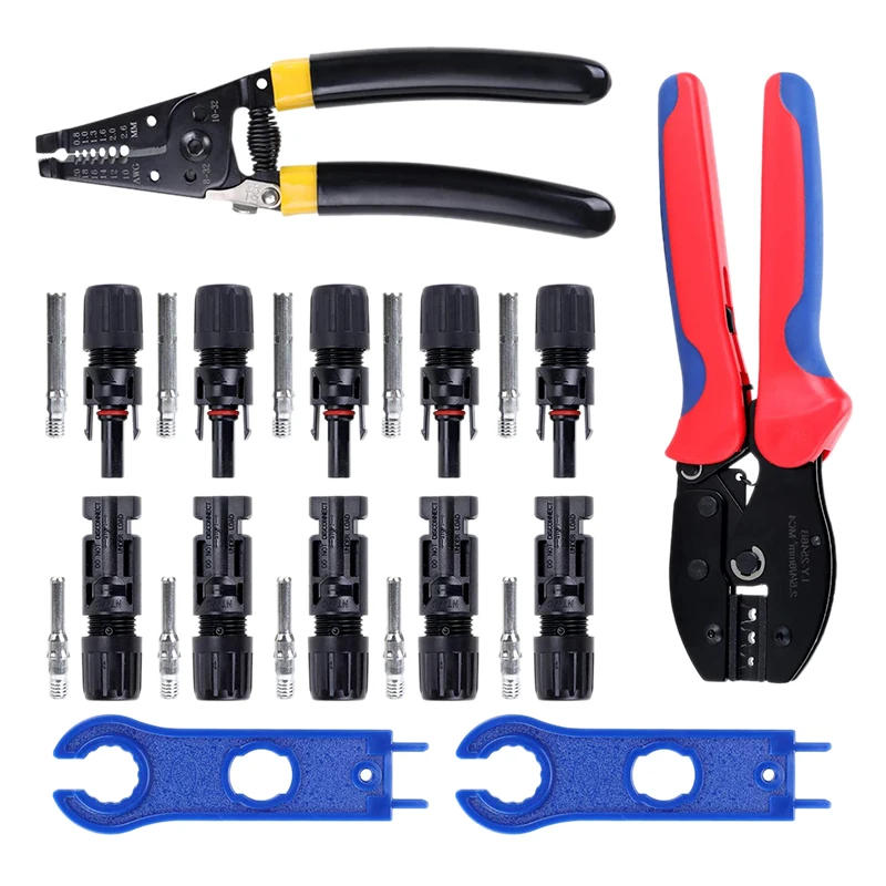 Инструмент для обжима солнечных батарей HLZS обжимной инструмент зачистки кабеля