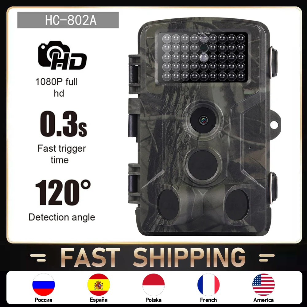 

Охотничьи камеры HC802A, 16 МП, 1080P, фотоловушка для дикой природы